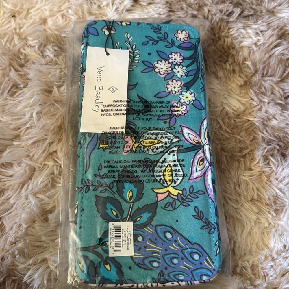 Vera Bradley medication travel case peacock 🦚 nwt - Picture 8 of 8